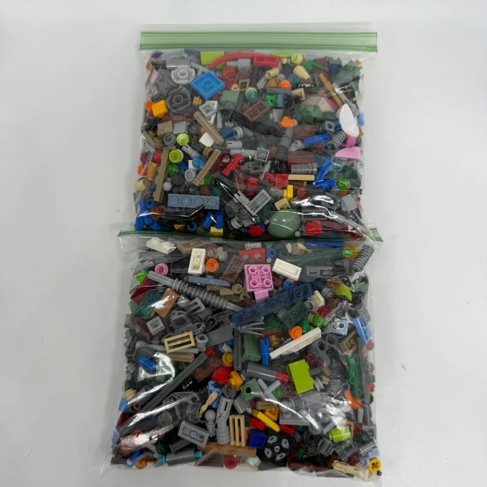 Lego Bulk Lot 1lb Assorted Small Pieces Bricks Parts Two Bags Used